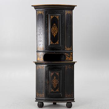 Corner cabinet, 19th century.