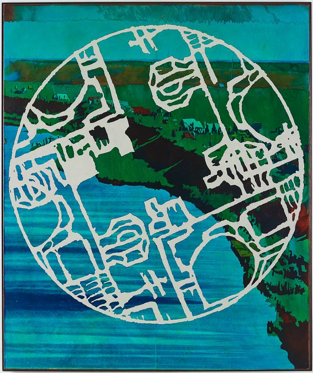 Christian Cavallin, acrylic on panel, signed and date 1989 on verso.