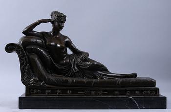 SKULPTUR, brons, kopia efter Antonio Canovas "Venus", 2000-tal.