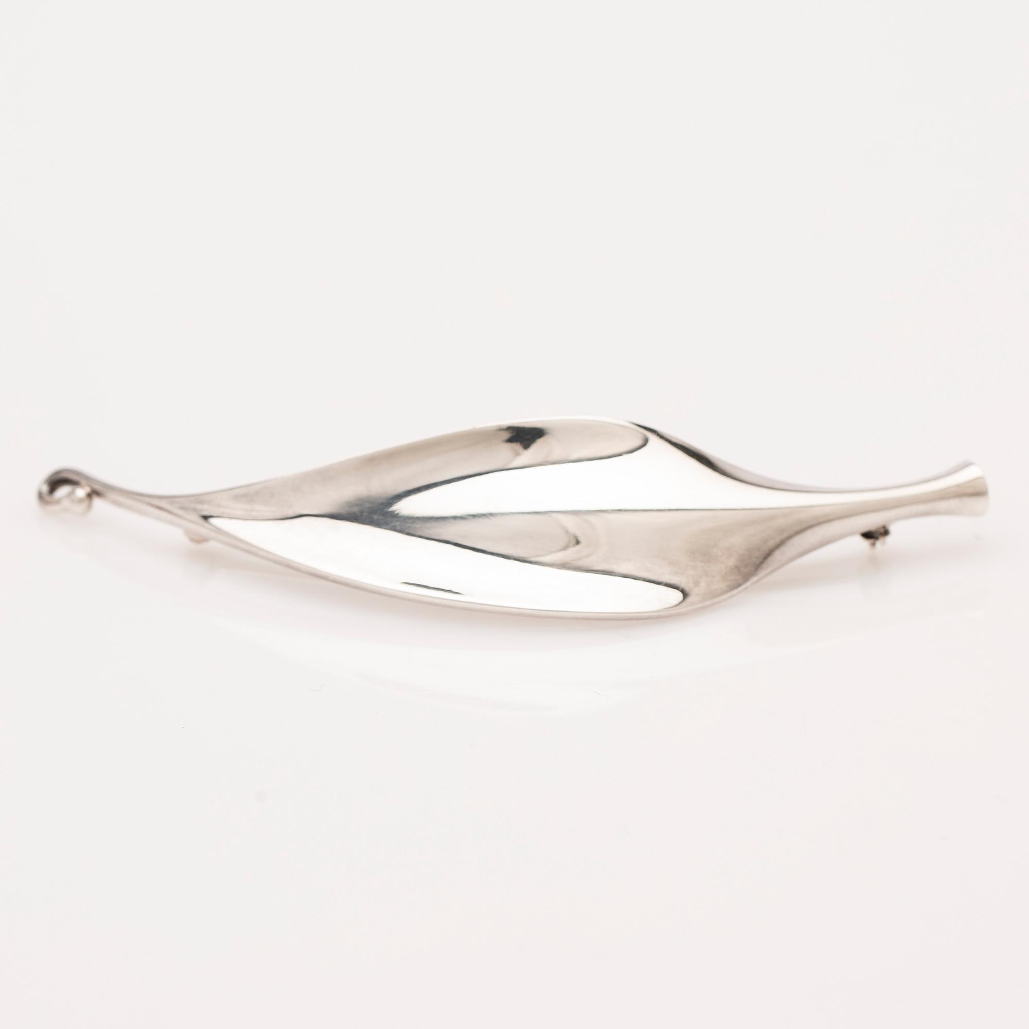 Vivianna Torun Bülow-Hübe, brosch, silver, Goerg Jensen, Danmark.
