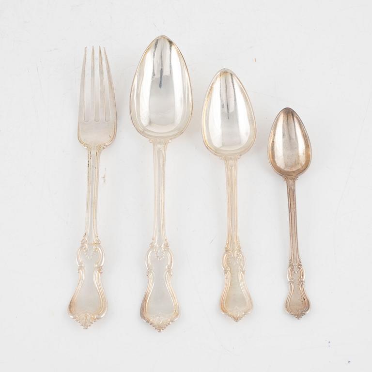 Cutlery set pieces, 54 pieces, August Wennerstam, Norrköping 1863.