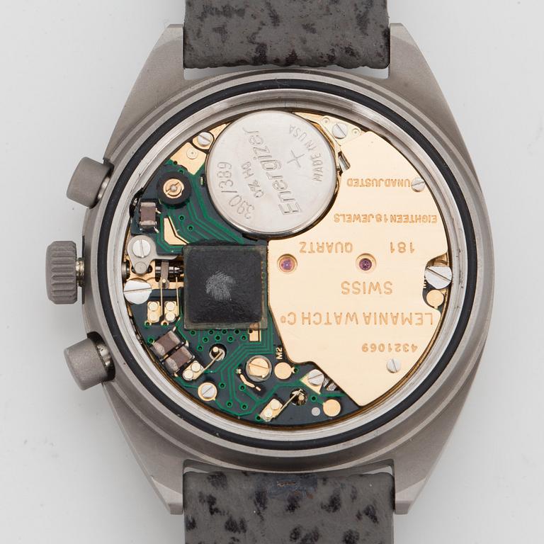 LEMANIA, hybrid, kronograf, "1/100sec", prototyp, armbandsur, 37 mm.