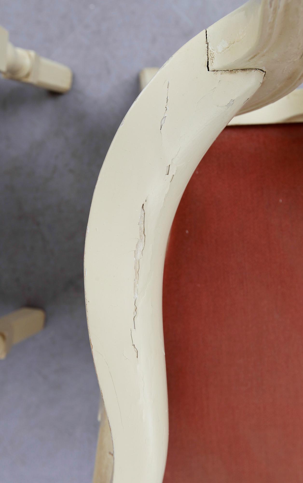 KARMSTOLAR, 1 par, rokokostil, 1900-talets början.