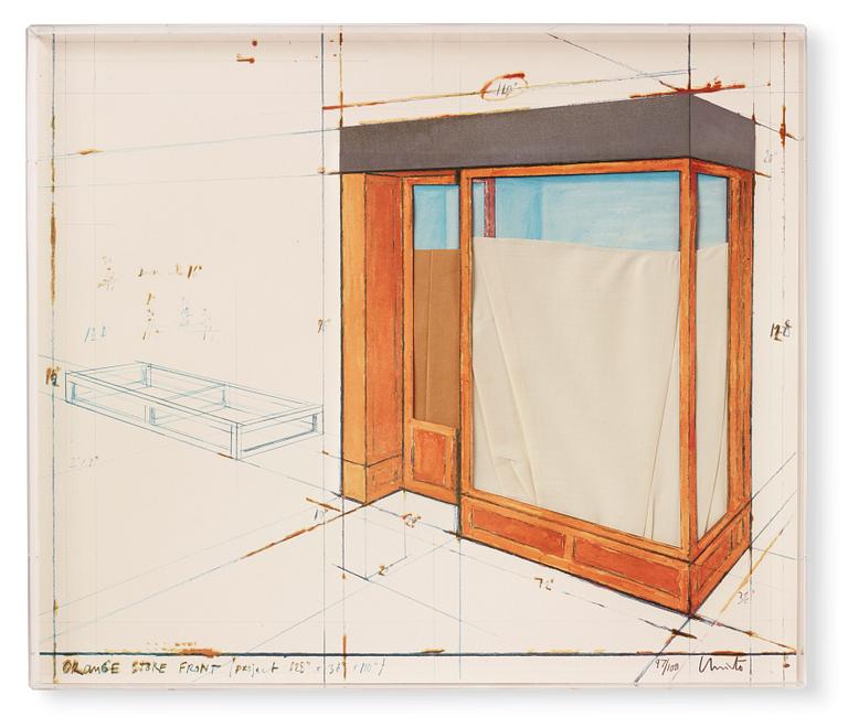 Christo & Jeanne-Claude, 'Orange Store Front, Project'.
