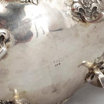 PARTI SILVER, 5 delar, bla Sheffield. 1900-tal. Vikt ca 635 gram.
