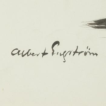 Albert Engström, tusch, signerad.