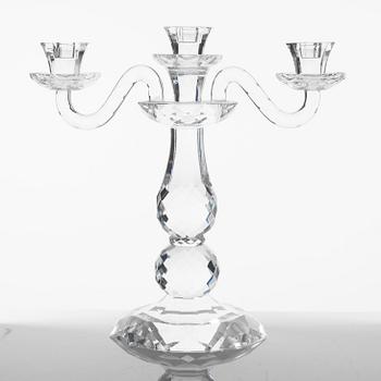 A glass candelabra, Ralph Lauren.