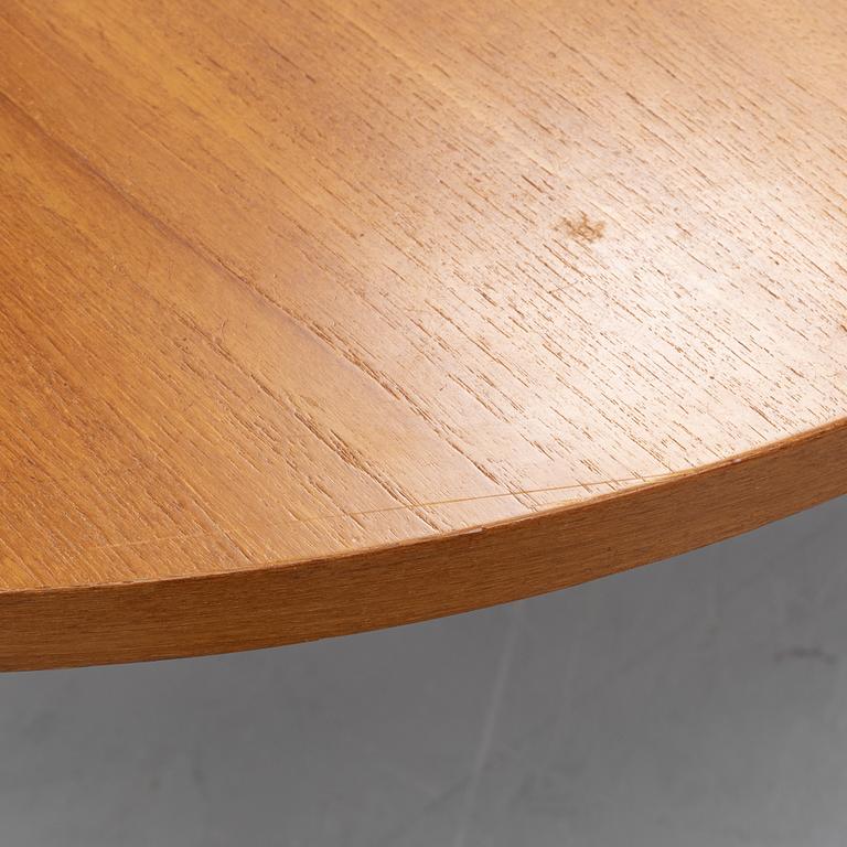 A teak dining table, second half of the 20th century.