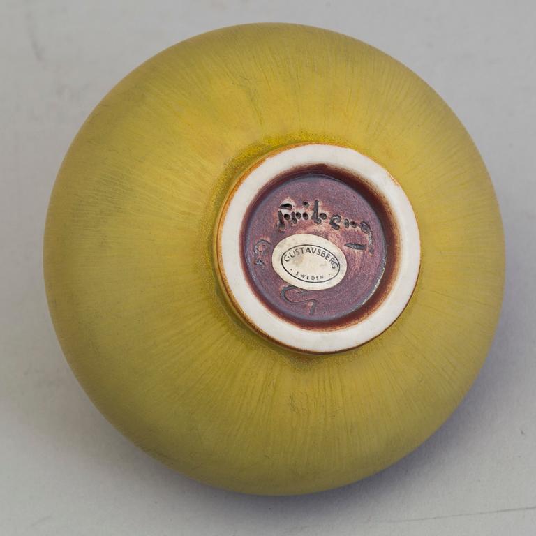 BERNDT FRIBERG, vas, stengods, Gustavsberg studio 1965.