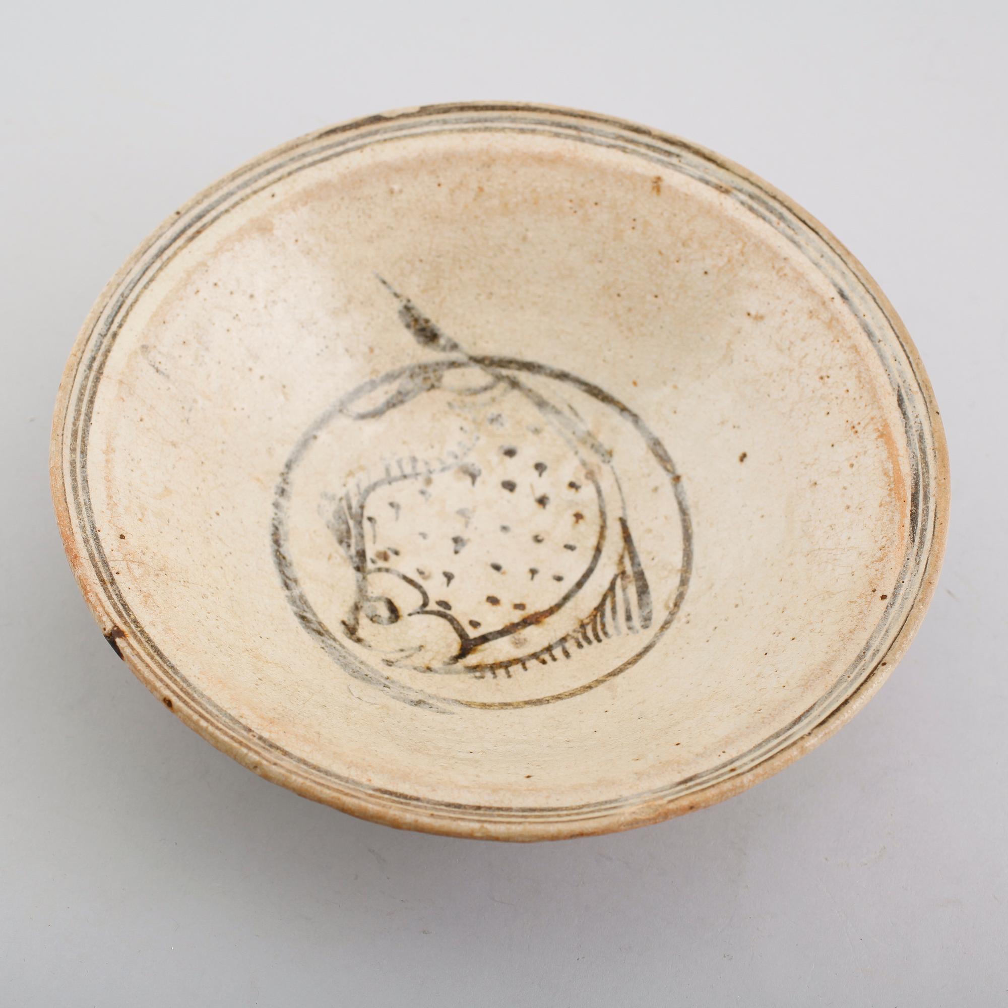 SKÅL, porslin, Thailand, Sukhotai, 1300-tal.