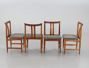 FOUR TEAK CHAIRS, second half of the 20th century.