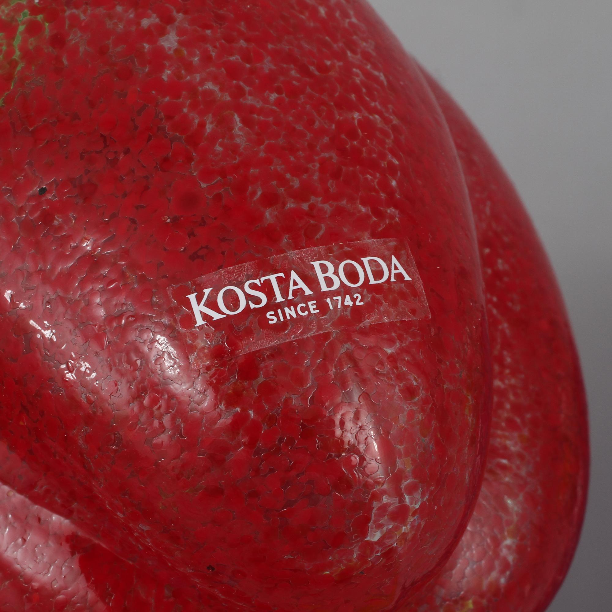 SKULPTURER, 4 st, glas, Gunnel Sahlin, Kosta Boda, 1900-talets andra hälft.