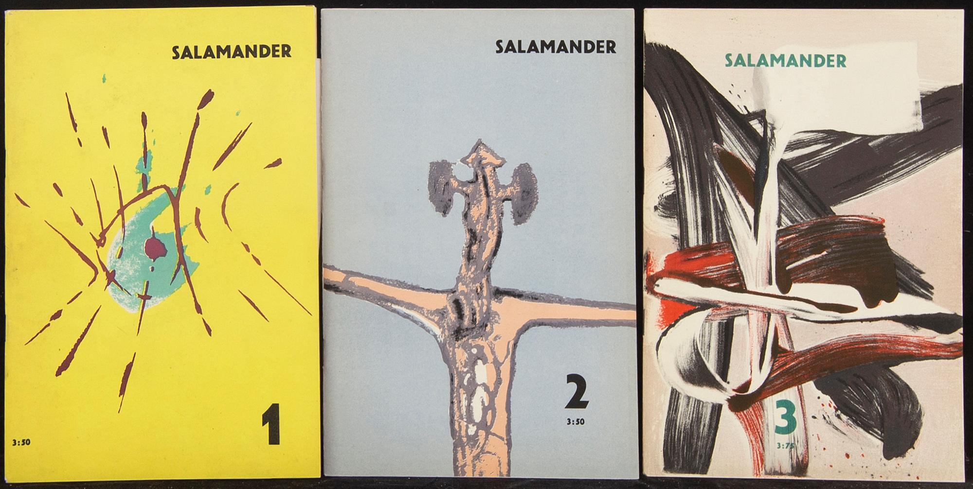 Salamander, swedish avantgarde art magazine, no I-II (complete), Malmö 1955-56.