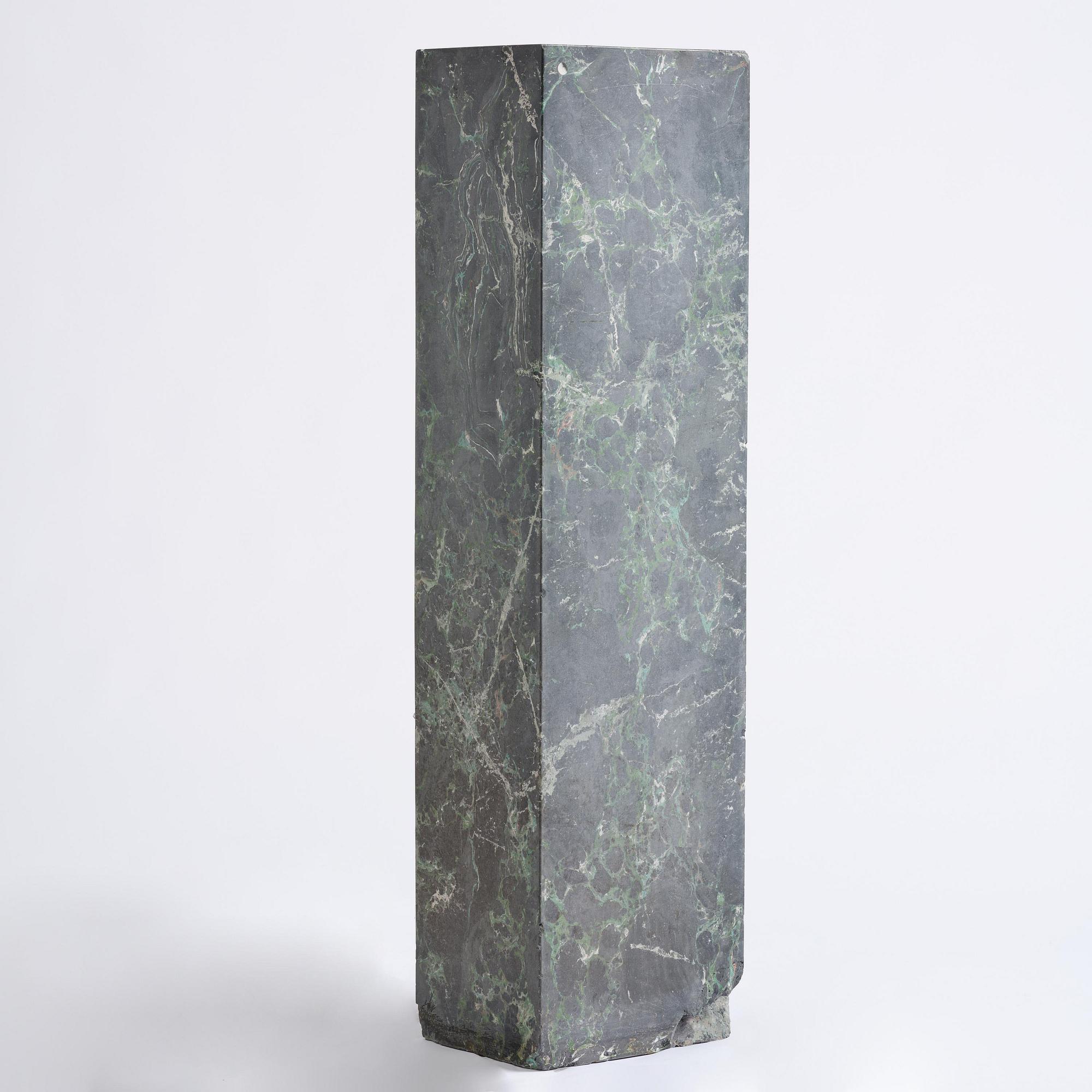 A black Scagliola 20th century column.