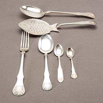 A Norwegian 20th century silver set of 48 pcs of cutlery mark of Oscar lassen total weight ca 1500 gr.