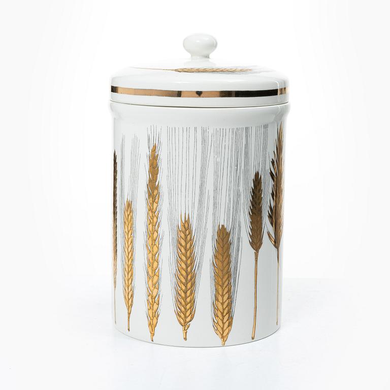 Piero Fornasetti, Lidded jar, marked Fornasetti, Milan, Italy, second half of the 20th century.