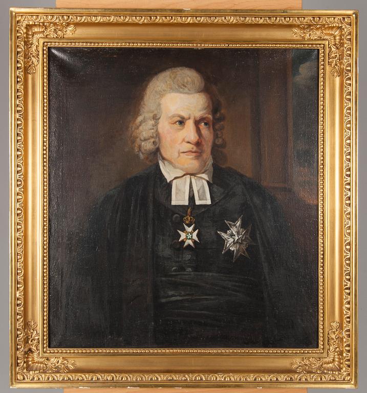 CARL FREDRIK VON BREDA, efter, porträtt av Jacob Gadolin, olja på duk.