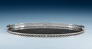 1089. A Johan Rohde tray by Georg Jensen, Copenhagen 1945-77, sterling, design 377 B.