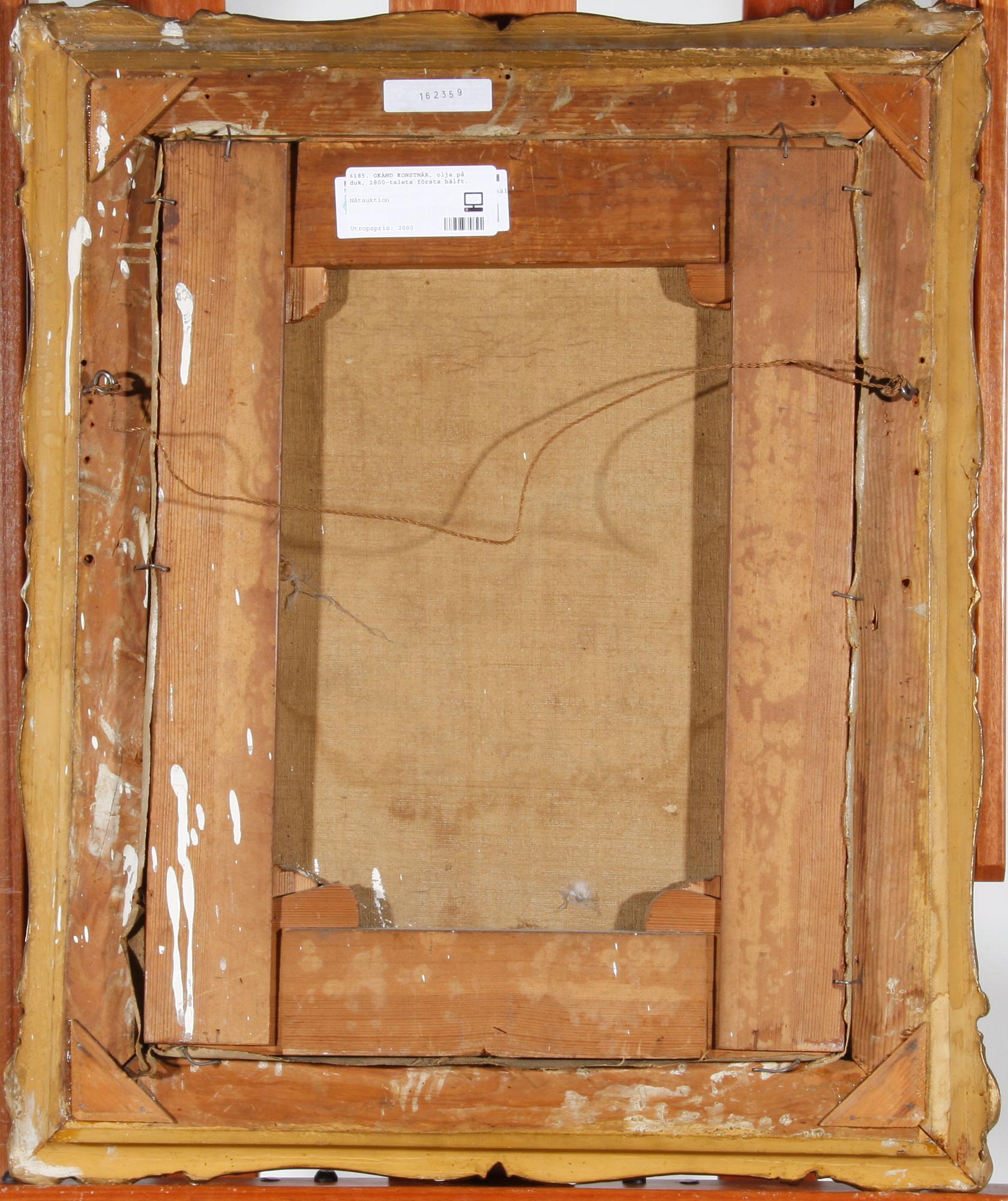 OKÄND KONSTNÄR, olja på duk, 1800-talets första hälft.