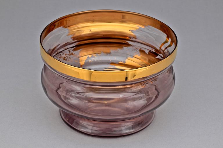 SKÅL, glas, "Jackie aubergine", Åsa Jungnelius, Kosta Boda, 2000-tal, sign o numr 7050903.