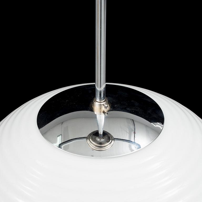 A Pukeberg glass ceiling light.