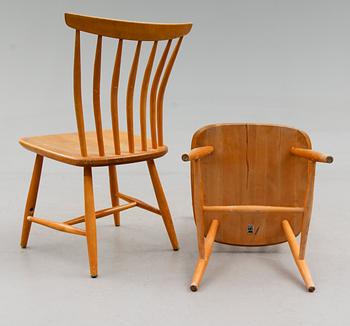 STOLAR, 4 st, "Åkerblomstolen", formgiven av Gunnar Eklöf med flera 1948.