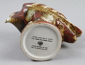 FIGURIN, stengods, Lisa Larson, Världsnaturfondens serie, Gustavsberg. Upplaga 1500 ex.