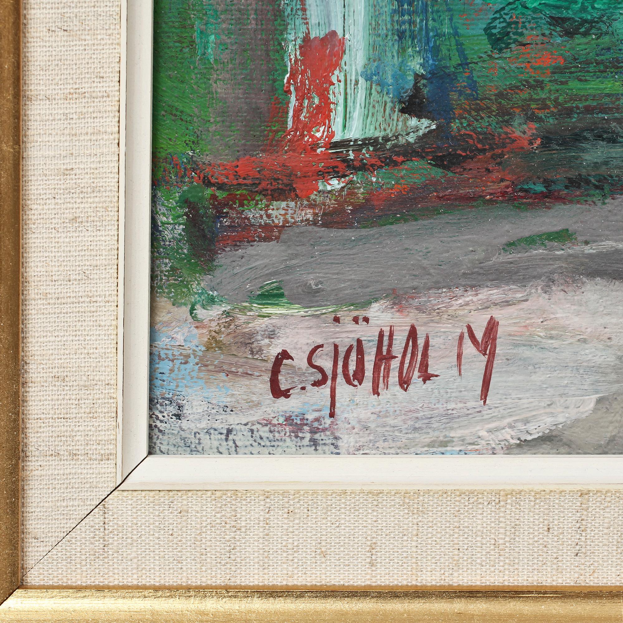CHARLES SJÖHOLM, olja på duk, sign.