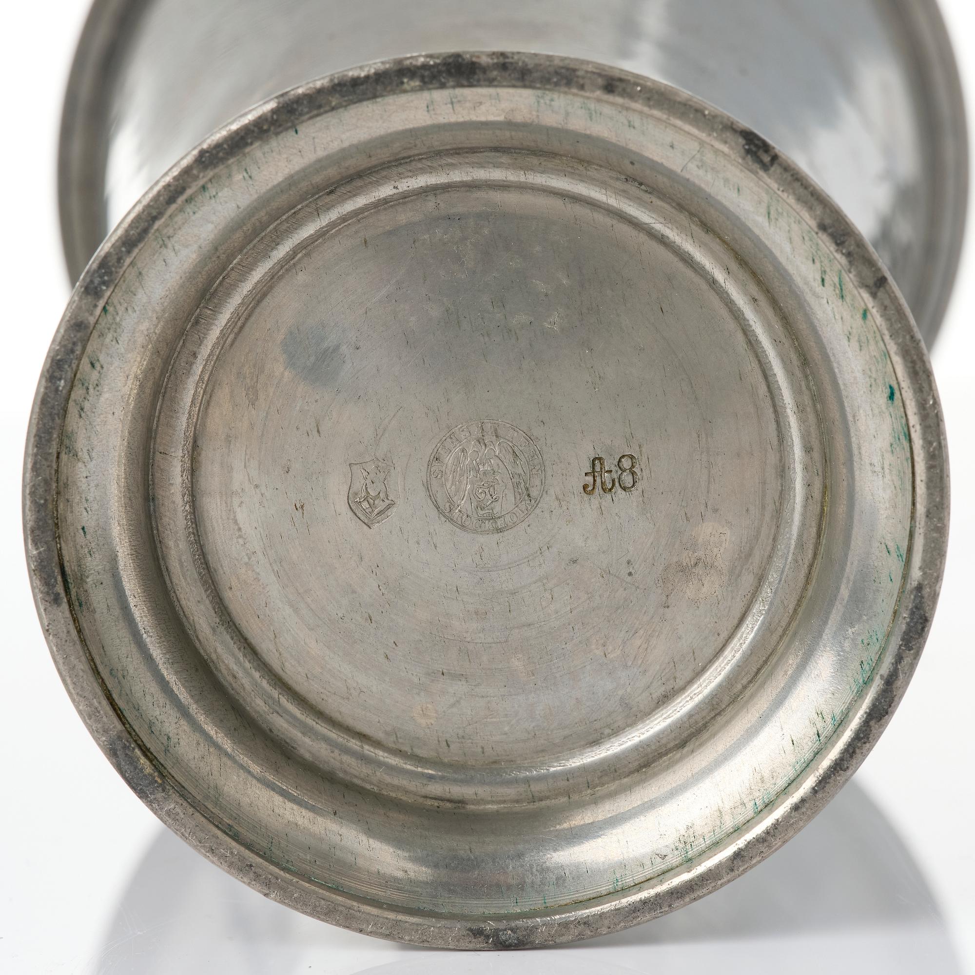 Nils Fougstedt, a set of two vases, Firma Svenskt Tenn, Stockholm, 1927-28.