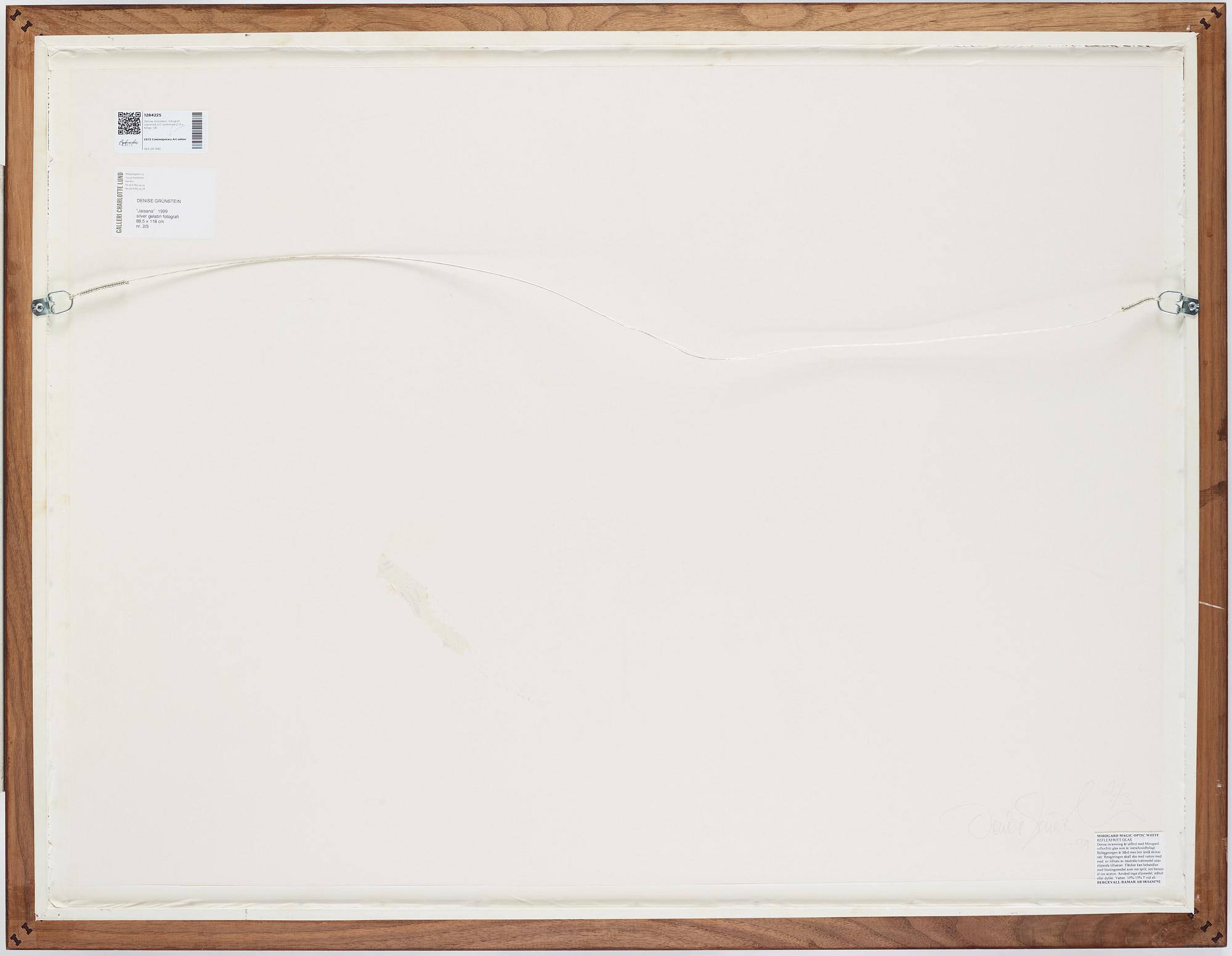 Denise Grünstein, photograph signed and numbered 2/3 on verso.