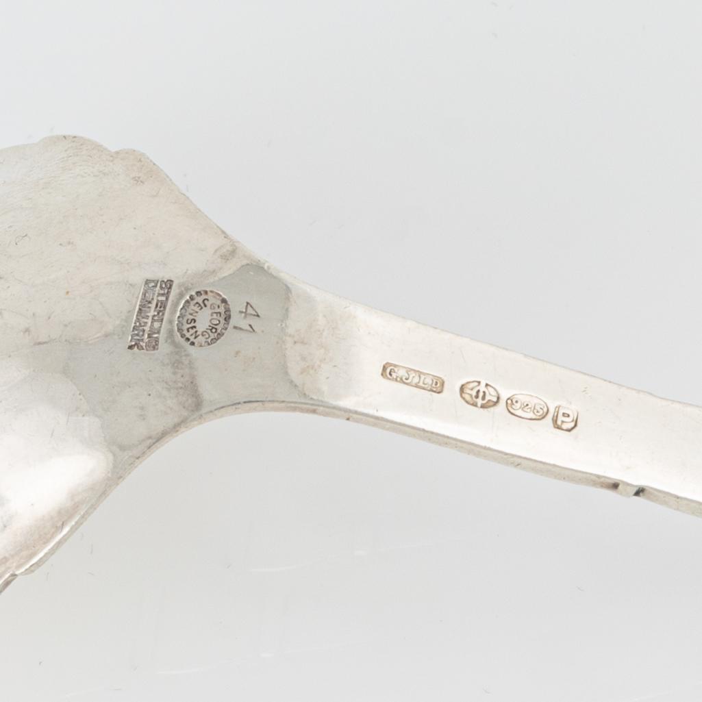 Georg Jensen, serveringssked, sterlingsilver, Danmark efter 1945.