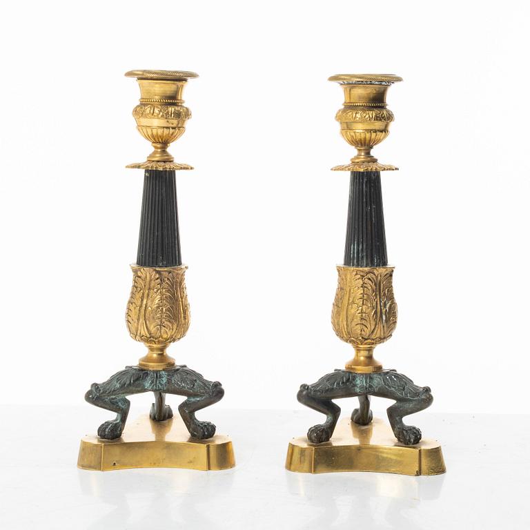 Candelabra, a pair. Late Empire style, late 19th century.
