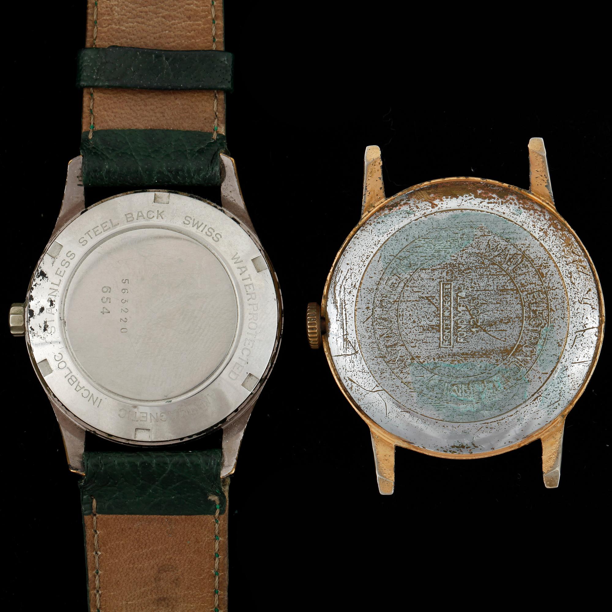 ARMBANDSUR, herr, 2 st, Glycine samt Hawa, 1950/60-tal.