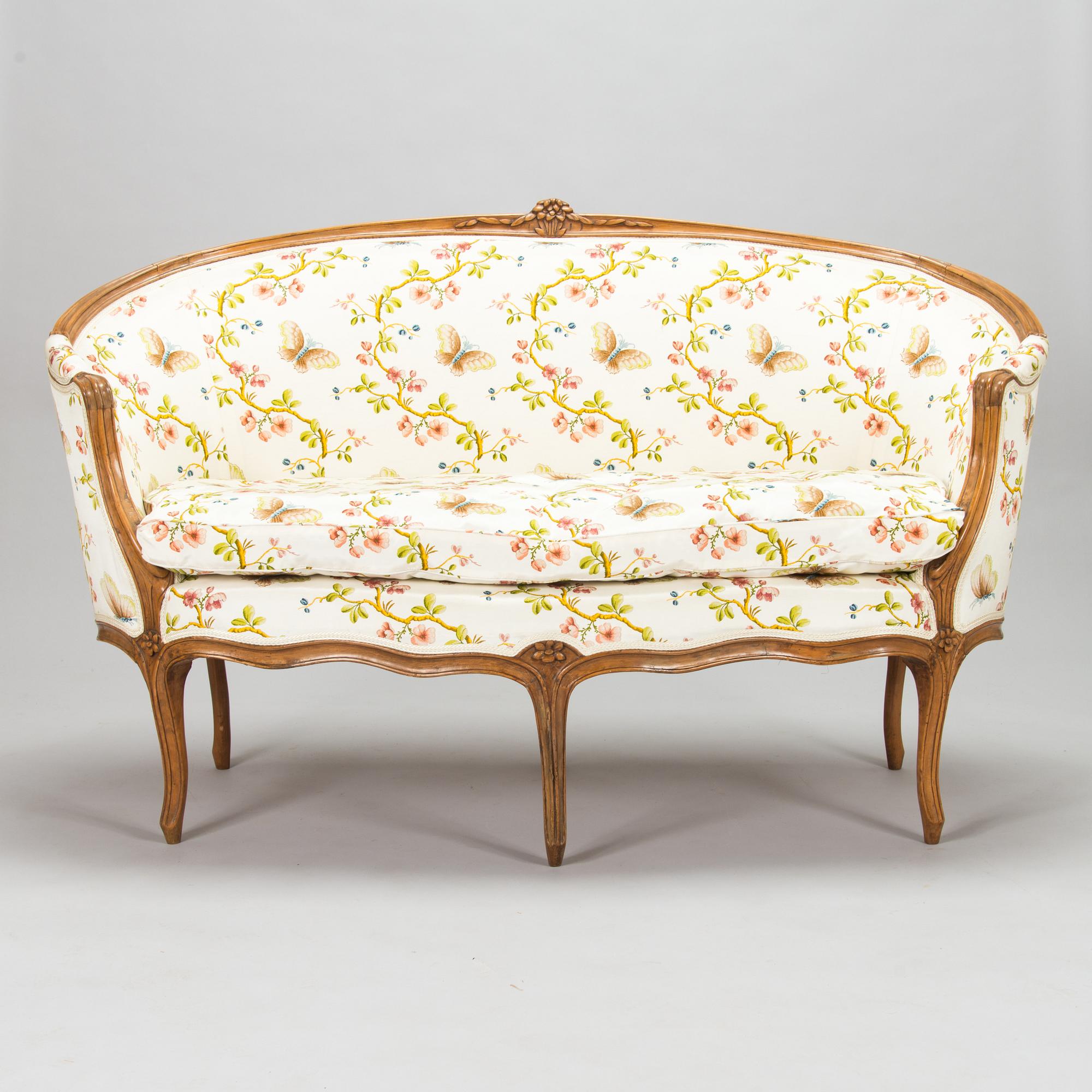 Sohva, Louis XV, Ranska 1700-luvun puoliväli.
