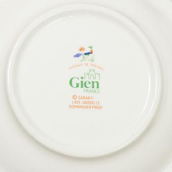 A part coffee set, "Oiseaux de Paradis" Gien, France, 21st century. (14 pieces).