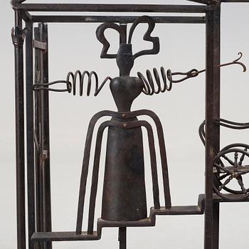 Eric Grate, a cast iron fireplace screen, Sweden 1930's, executed by P Ingvarsson.