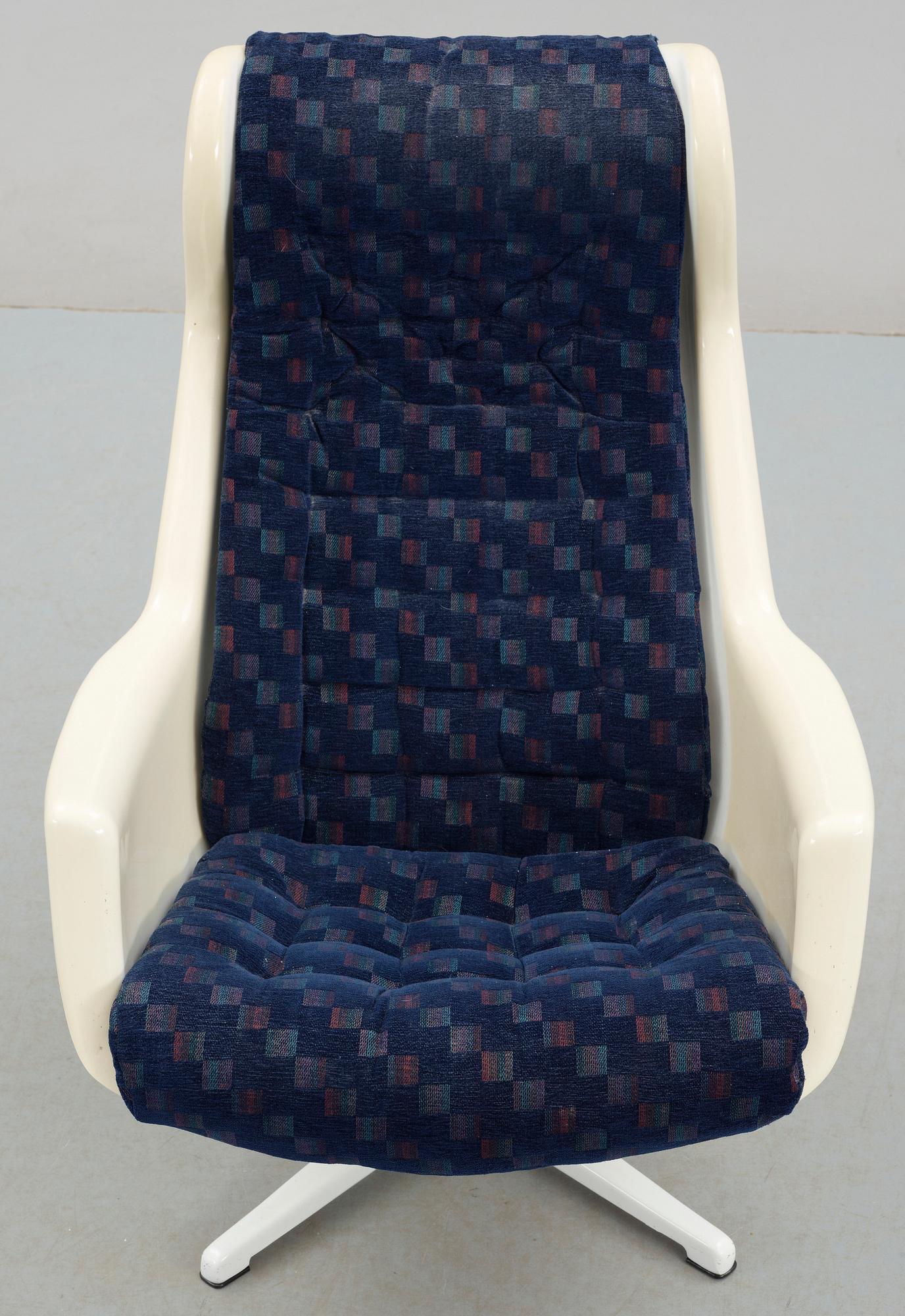 FÅTÖLJ, "Galaxy", Alf Svensson och Yngvar Sandström för Dux Möbler, Malmö. 1970-tal.