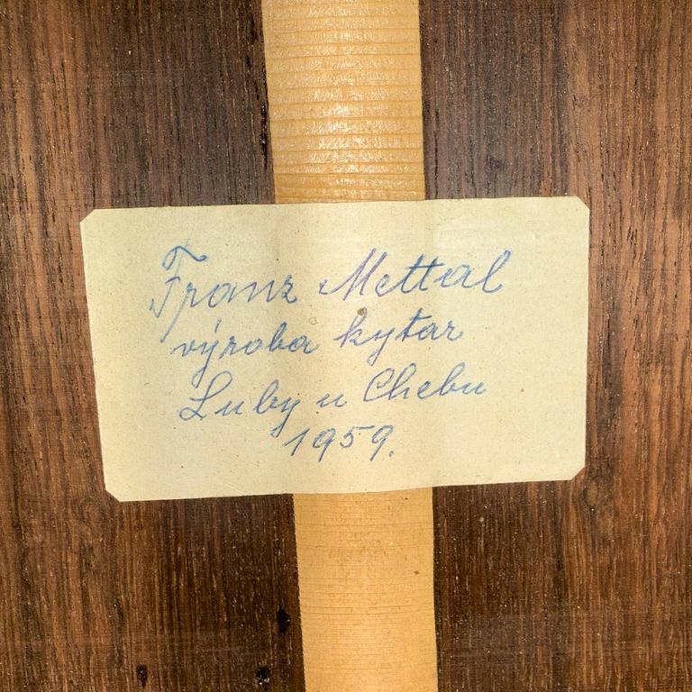 Franz Mettal, acoustic guitar, 1959, Czechoslovakia.