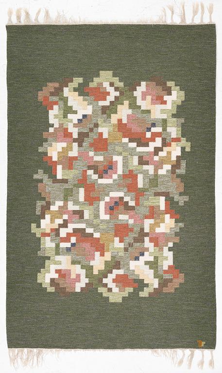 Erik Lundberg, a 'Korall' flat weave rug, c. 217 x 141 cm.
