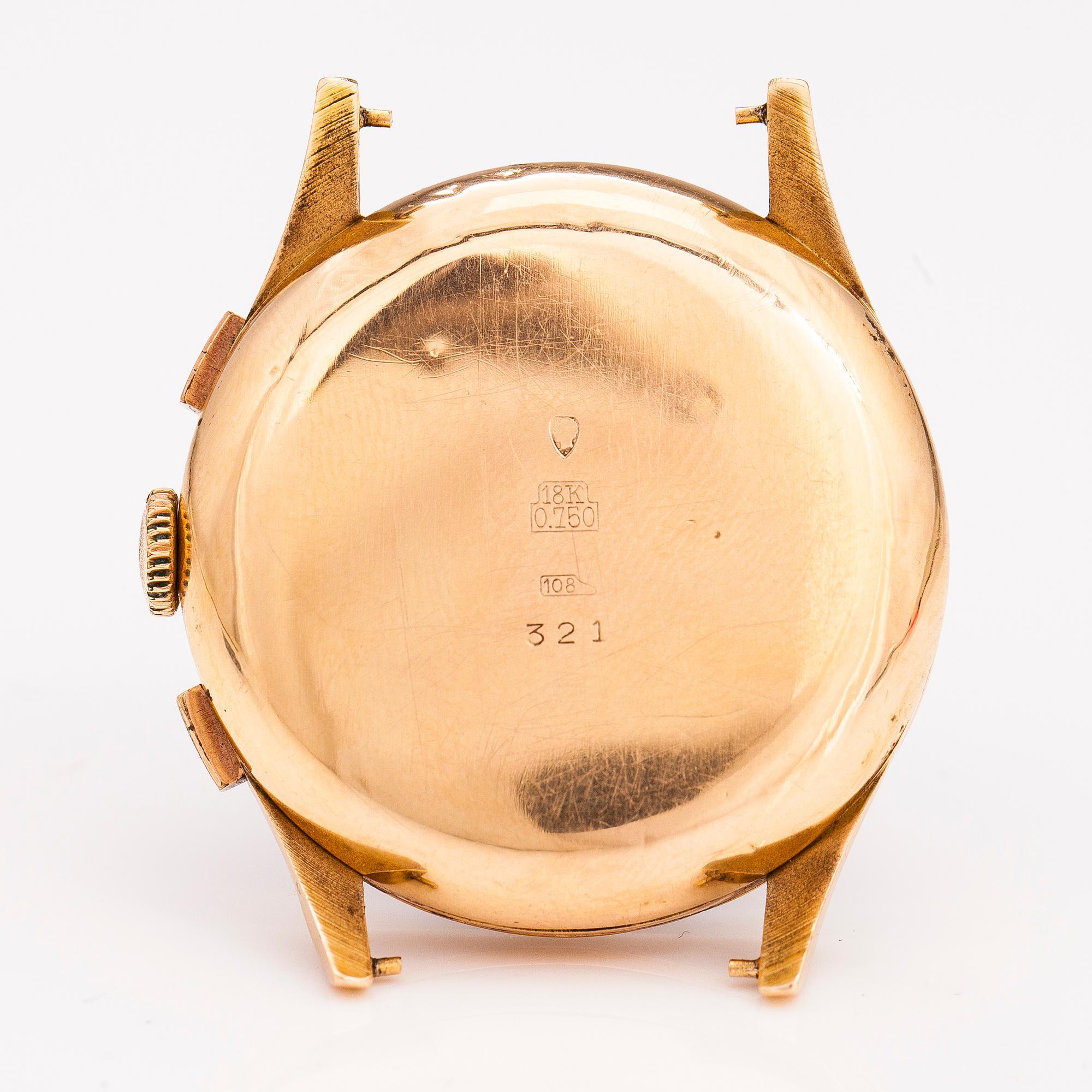 DOCKER, rannekello, Chronographe Suisse, 18K kultaa,