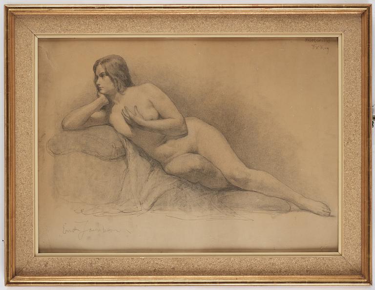 Ernst Josephson, pencil, signed Ernst Josephson and dated oktober 1873.