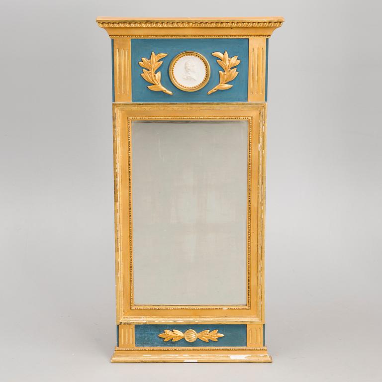 A GUSTAVIAN-STYLE MIRROR, the early 1900s.