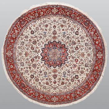 A rug, Figural Orientalisk Rund,  Diameter ca 267 cm.