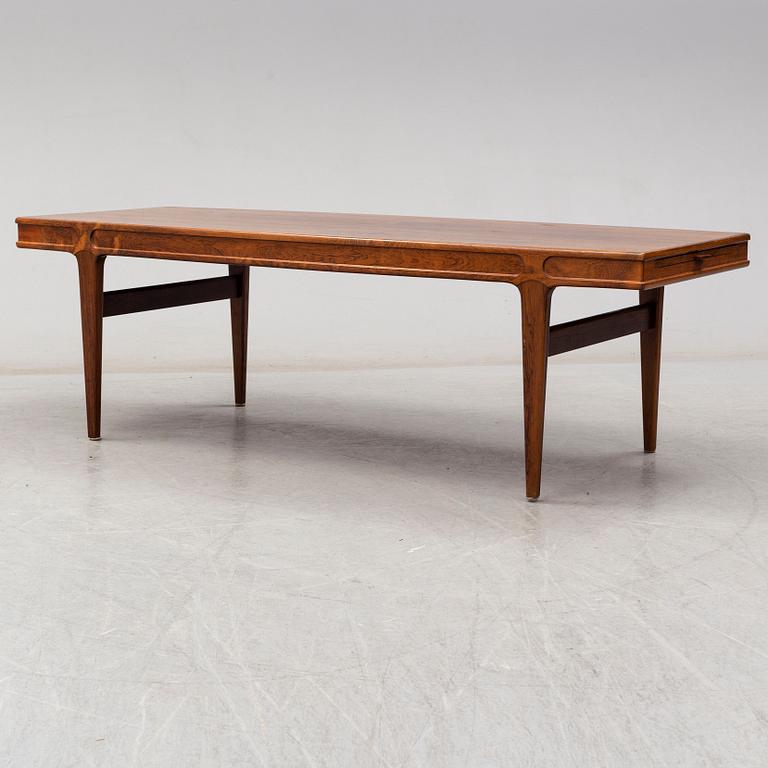 A 1960s rosewood and rosewood veneer coffee table by Johannes Andersen.