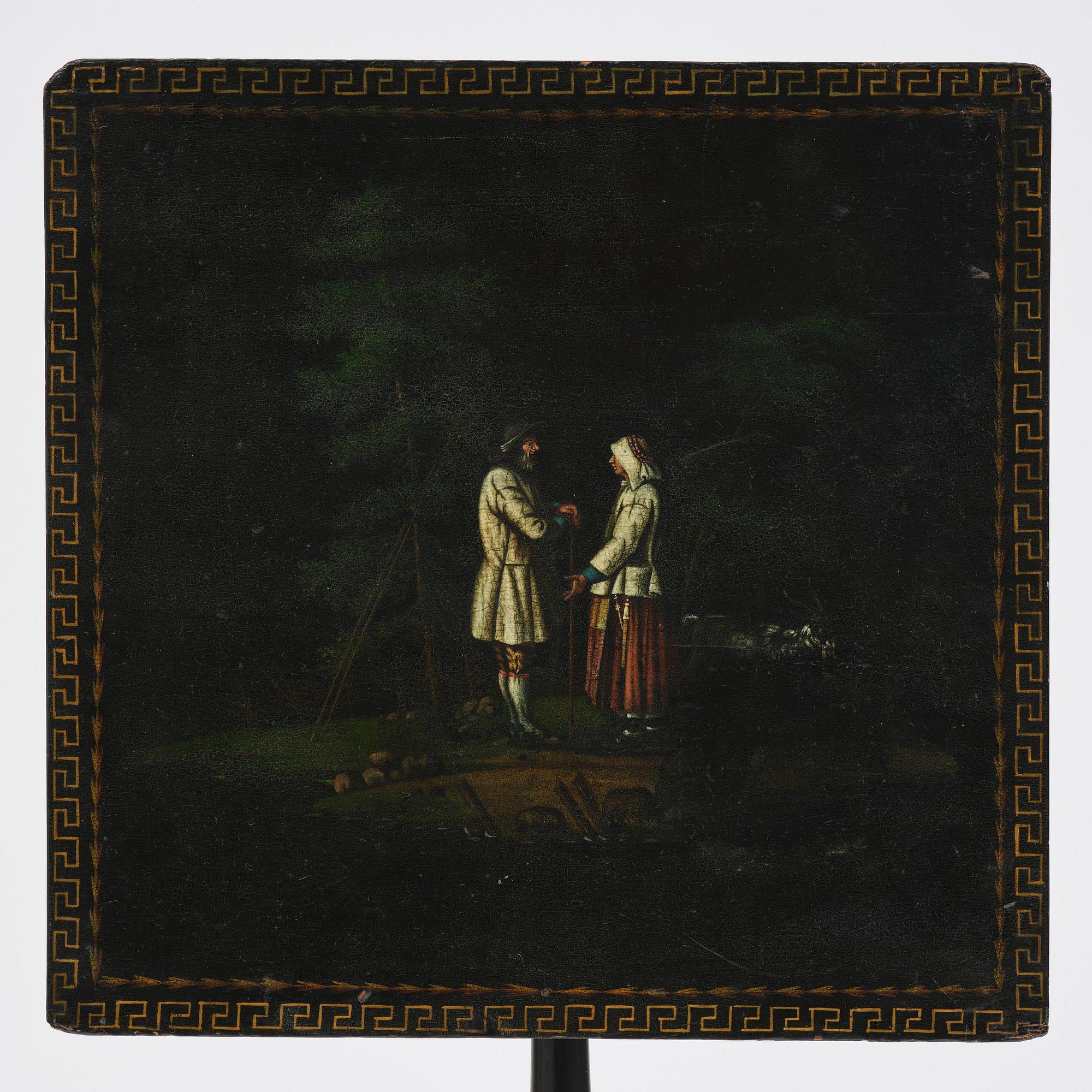 A late Gustavian tilt-top table from J. N. Asplinds workshop in Falun (1785-1820).