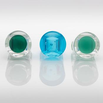 Siv Lagerström, three acrylic plastic rings, 1970s.