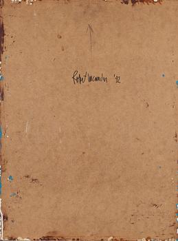 Robert Lucander, olja på pannå, signerad och daterad-92 a tergo.