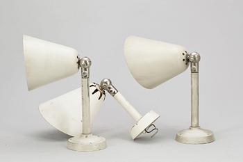 VÄGGLAMPOR, 3 st, Asea, 1900-talets andra kvartal.