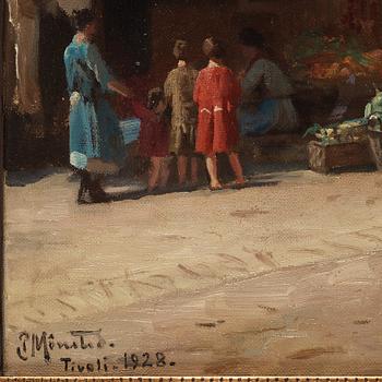 Peder Mork Mönsted, Street scene from Tivoli.