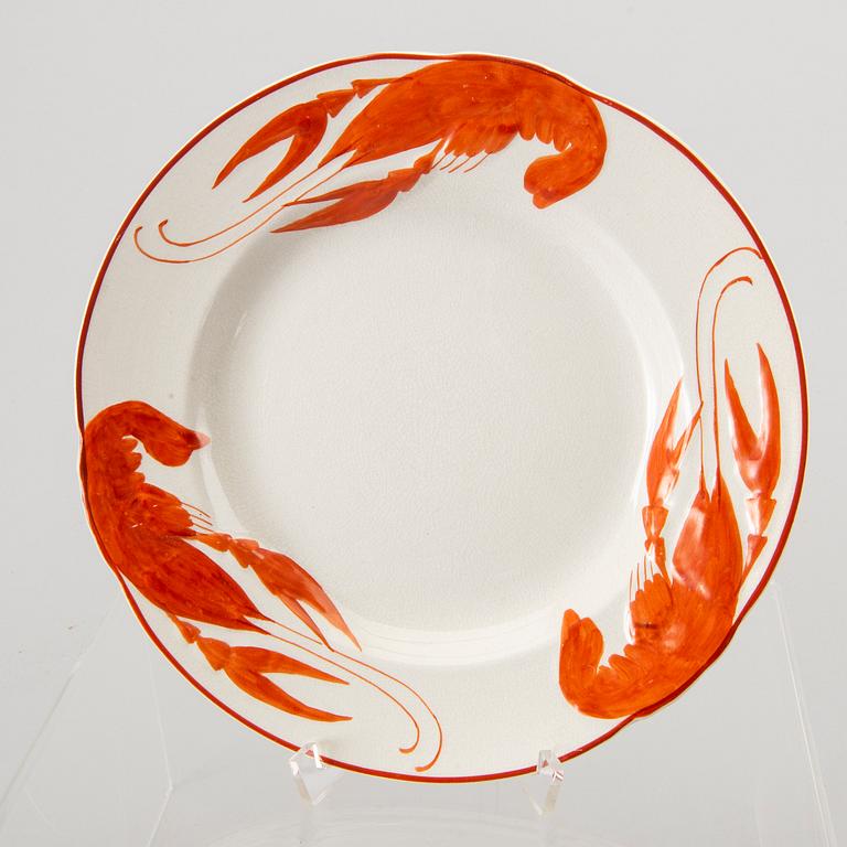 A set of 7 pieces of crayfish service. Early/first half of the 20th century.